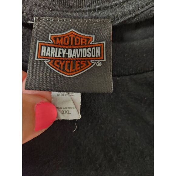 Harley-Davidson Mens black 3x tshirt with Harley-Davidson logo on the front - Picture 3 of 5